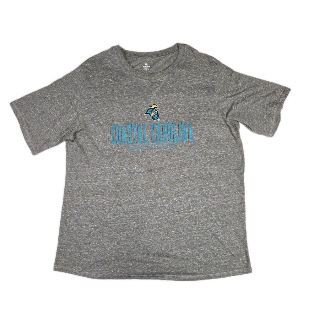 Mens Coastal Carolina Chanticleers Short Sleeve T Shirt Gray 2XL